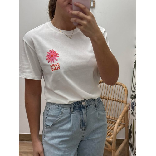 tee shirt happy vibes pr26