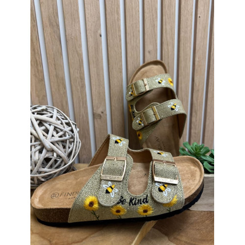 mules abeille or et26