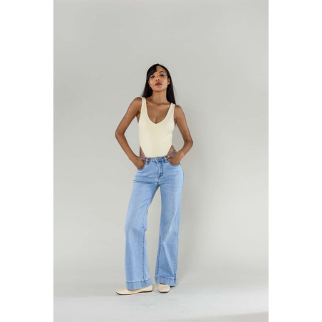 jeans flare rebord clair 16-5 pr26