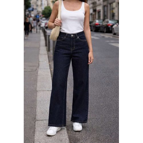 jeans superwide leg brut...
