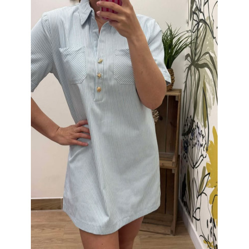 robe courte barbara bleu...