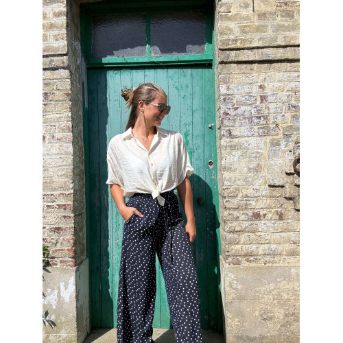 pantalon fluide hilona bleu...