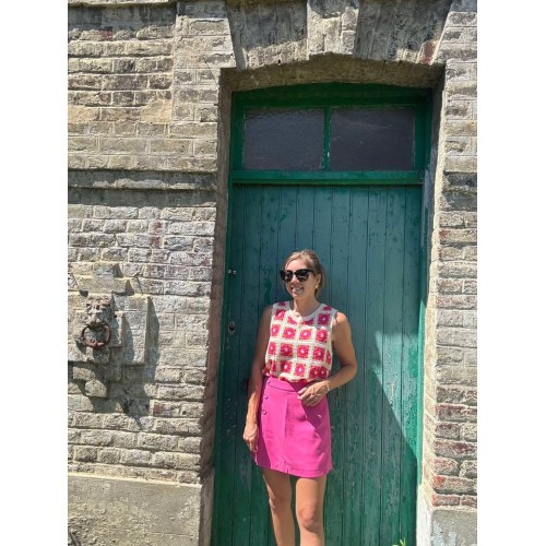 jupe short adam fushia et26