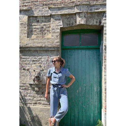 combi pantalon en jeans et26