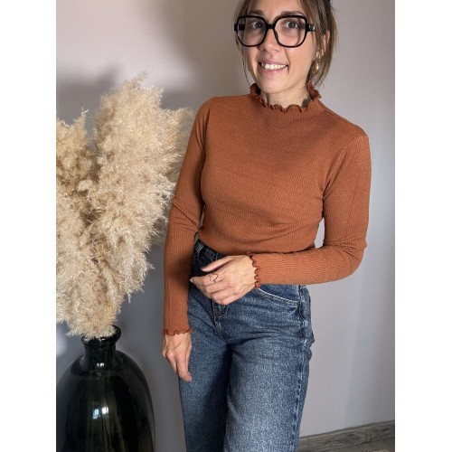 pull col vague brique at26