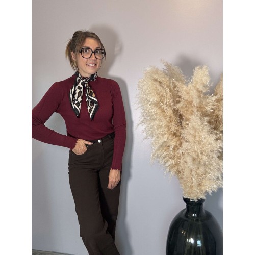 pull col vague bordeaux at26