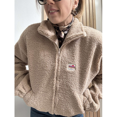 veste zip mathilda camel at26