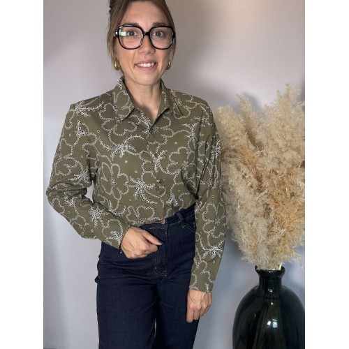 chemisier leila kaki at26