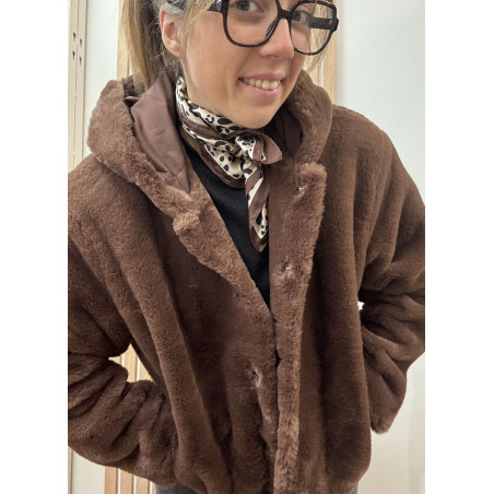 manteau gisele marron at26