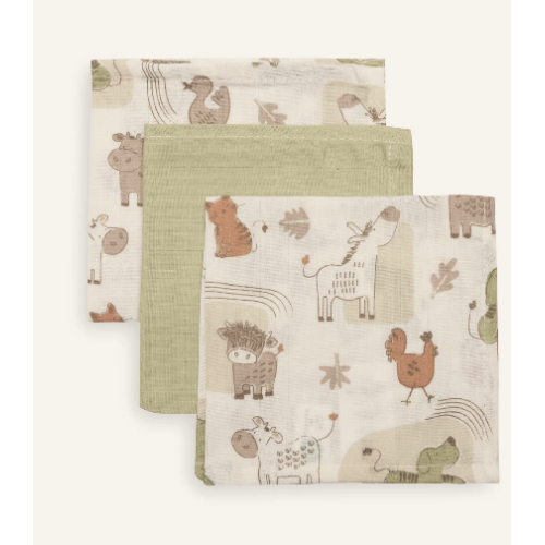 lot de 3 serviettes gaz de...