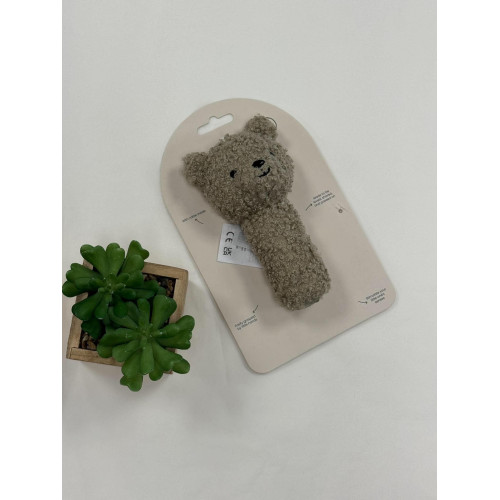 hochet teddy bear vert olive