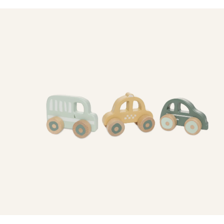 lot 3 voitures en bois on the go