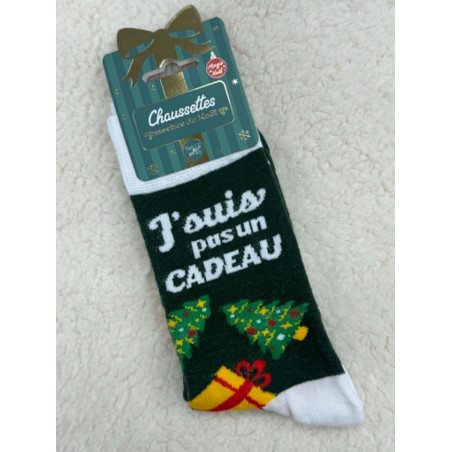 chaussettes noel pas un cadeau