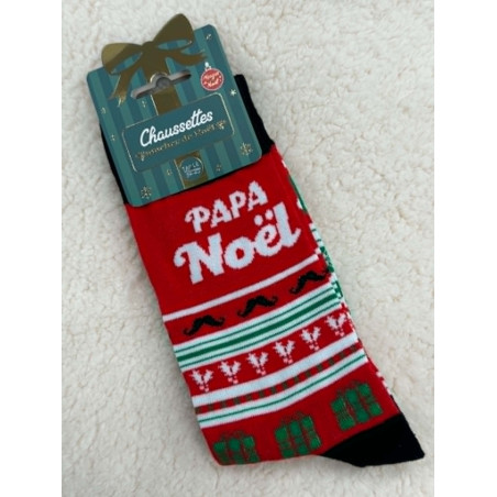 chaussettes noel papa noel