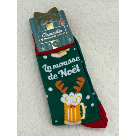 chaussettes noel mousse de noel