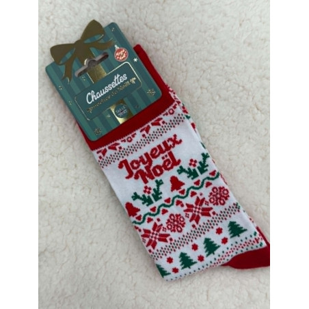 chaussettes noel joyeux noel