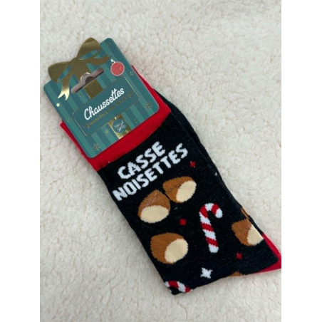chaussettes noel casse noisette